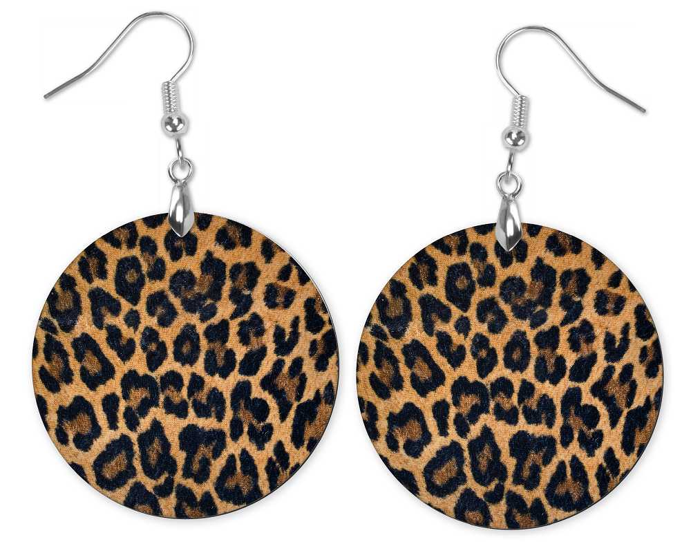 Leopard Round Earrings