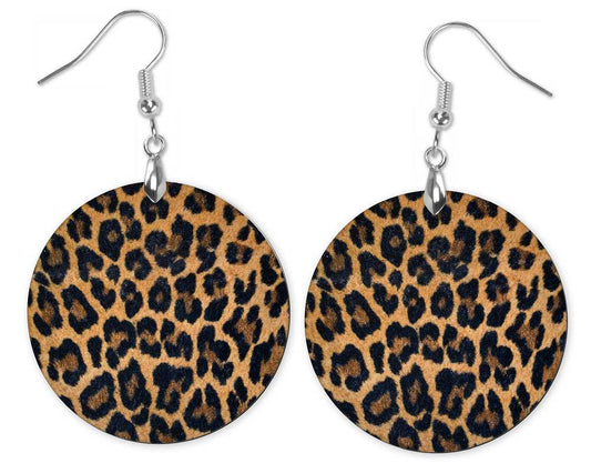 Leopard Round Earrings