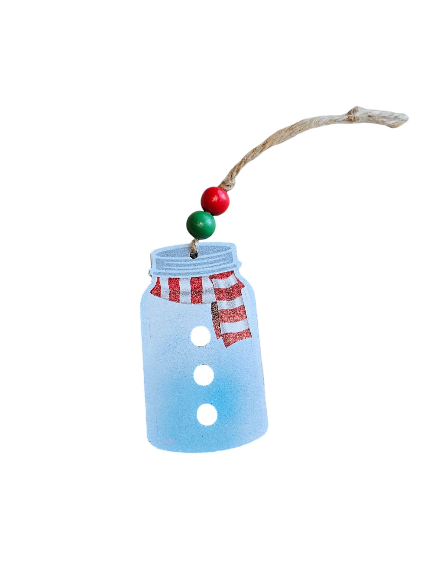 Snowman Mason Jar Ornament