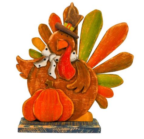 Wood Turkey on Base