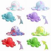 Pop It Octopus Key Chain
