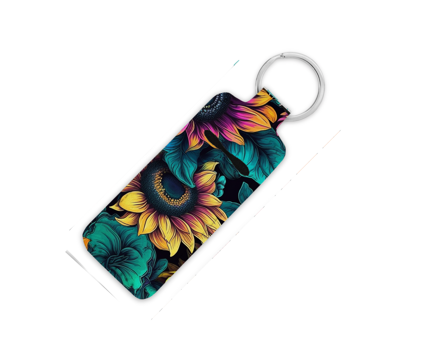 Moody Sunflower Lip Balm Key Fob
