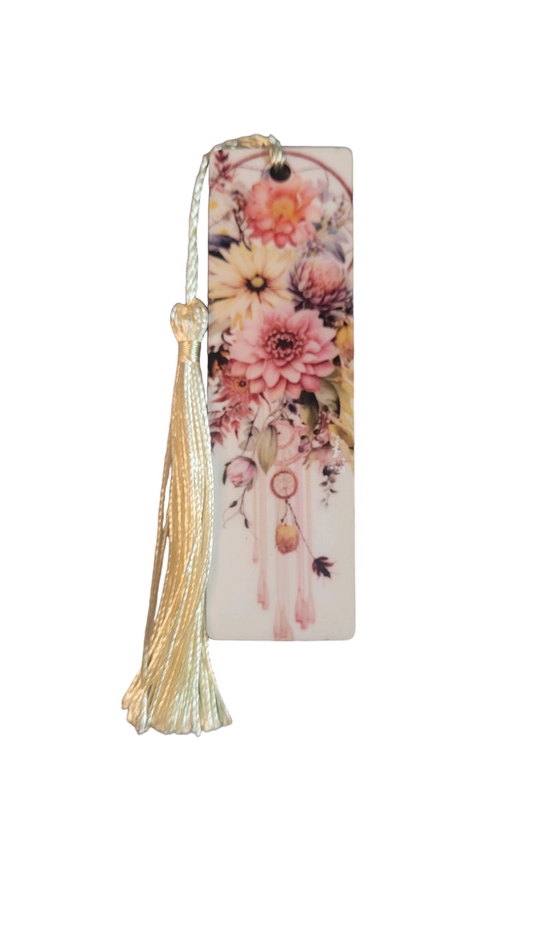 4 Inch Floral Dreamcatcher Bookmark