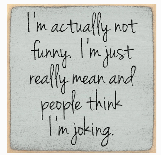 I'm Actually Not Funny...4 x 4 Sign