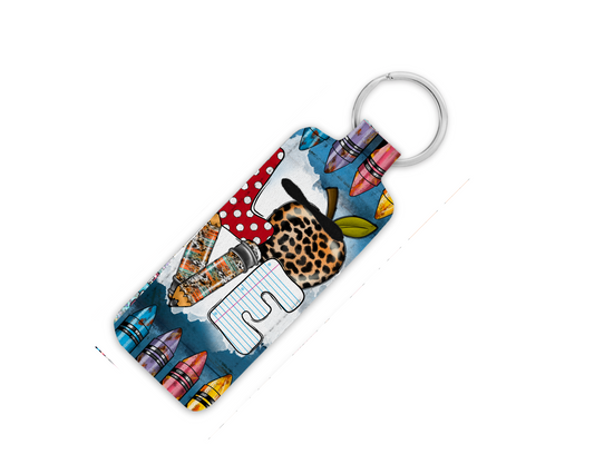 Crayons and LOVE Lip Balm Key Chain