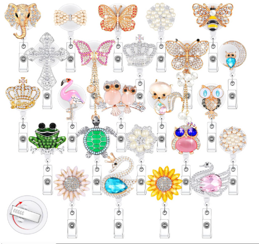 Rhinestone Badge Reel-Assorted Designs