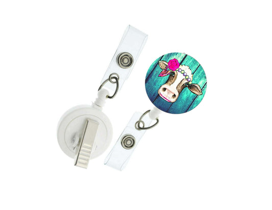 Heifer with Pearls Badge Reel