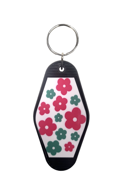 Retro Daisy Motel Key Chain