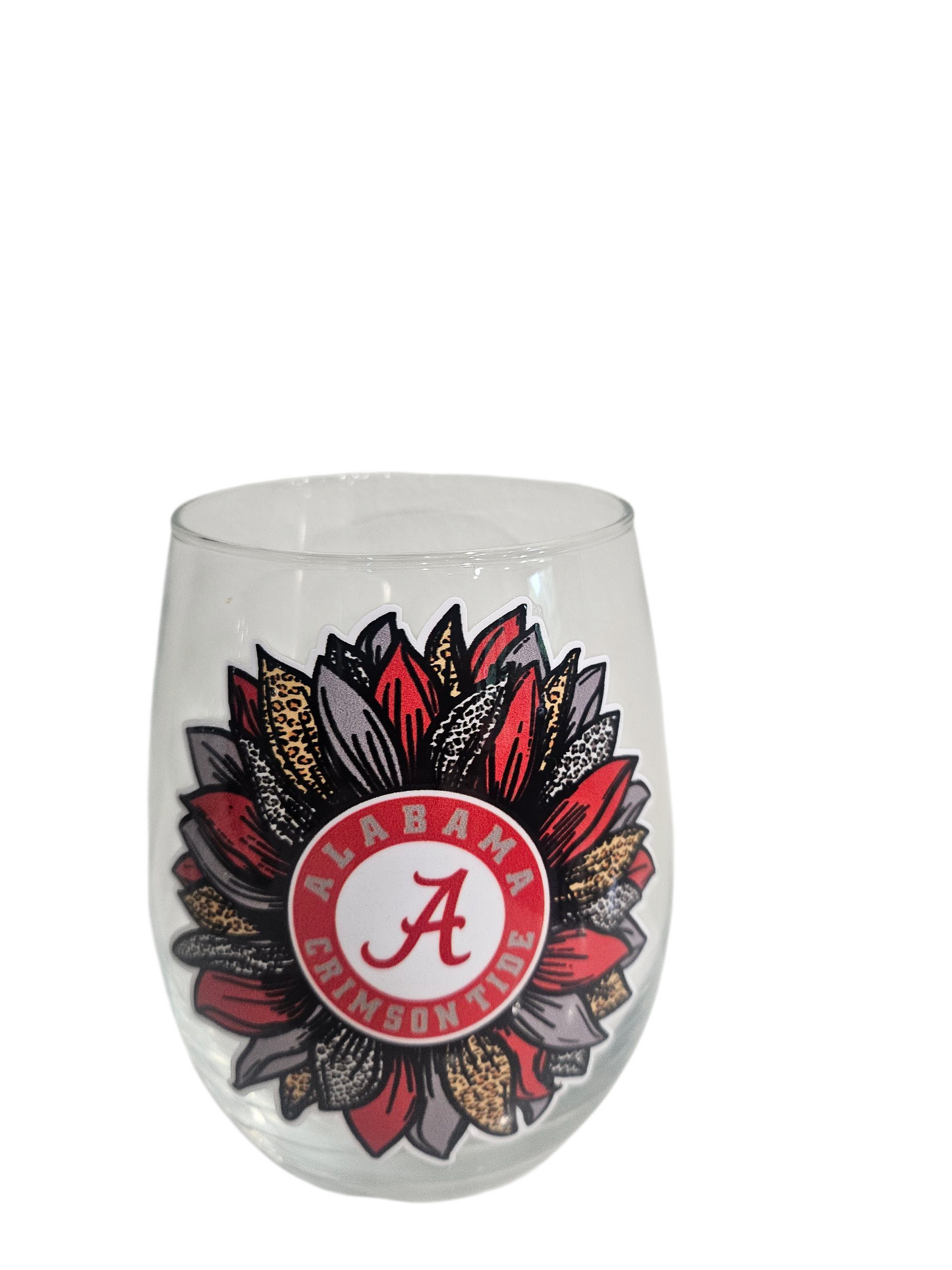 Sports Zebra Sunflower Stemless Wine Glasses