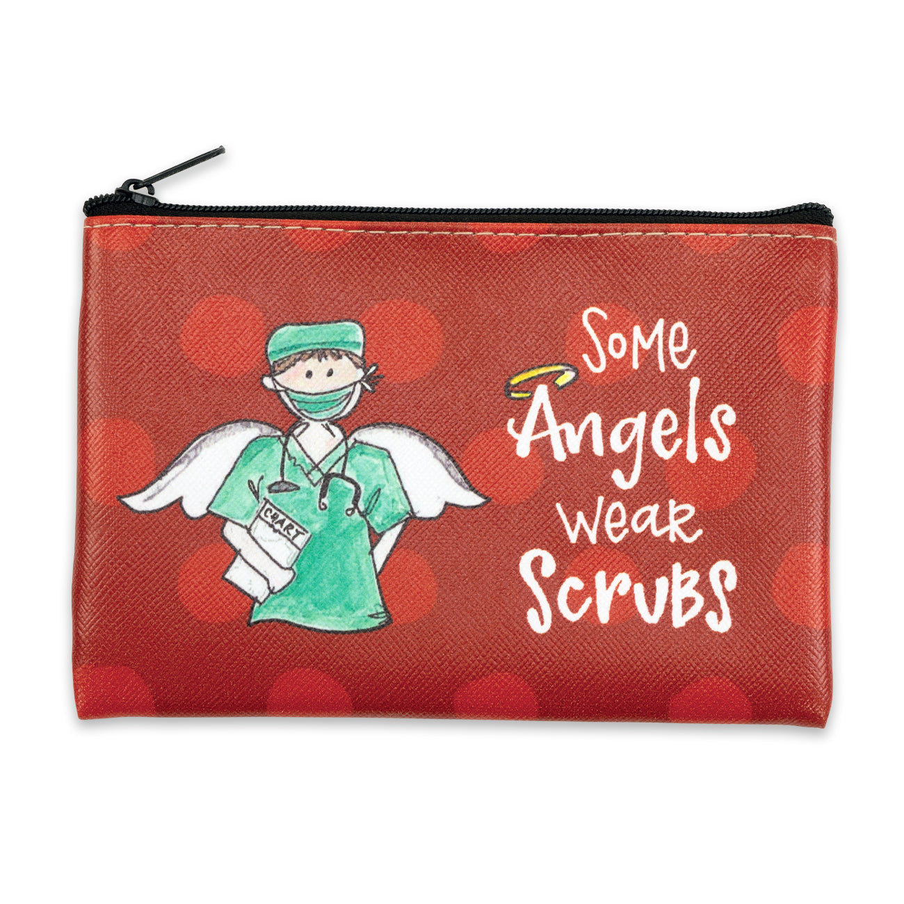Angels Wear Scrubs Coin Bag
