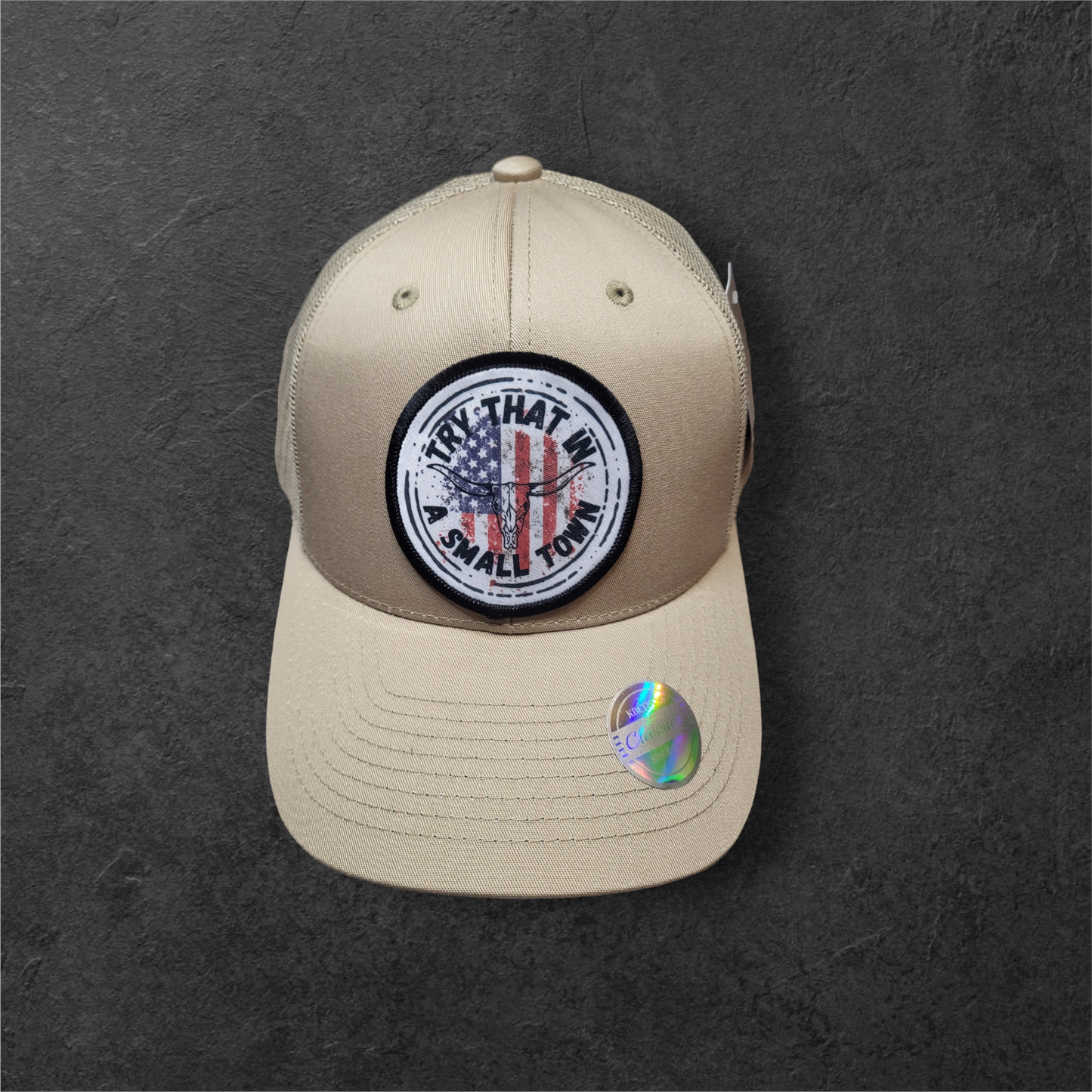 Try That In A Small Town Vintage Baseball Cap