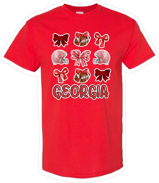 Coquette Georgia Football T Shirt
