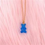 Gummy Bear On Gold Chain Necklace