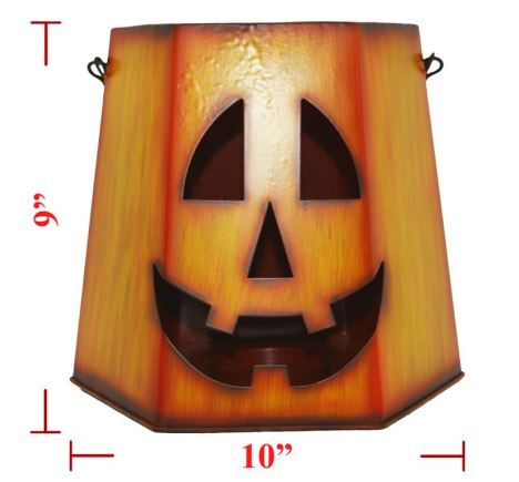 Metal Halloween Pumpkin Bucket