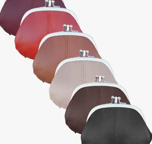 Compact Lambskin Coin Purse