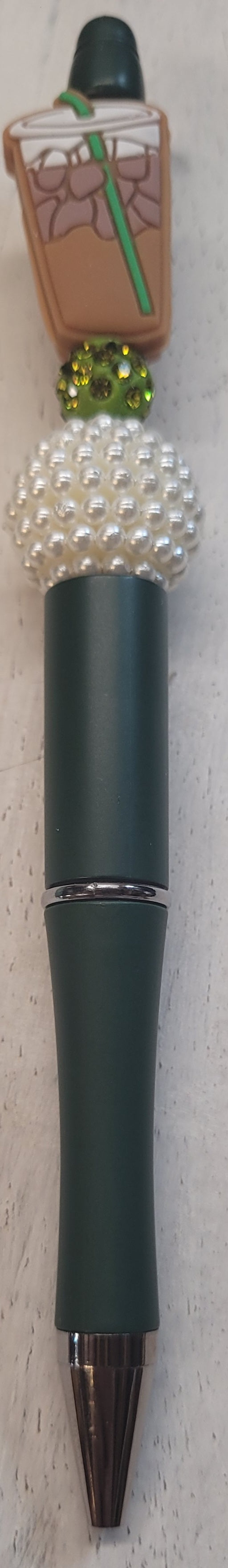 Emerald Pearl Perk Beaded Pen