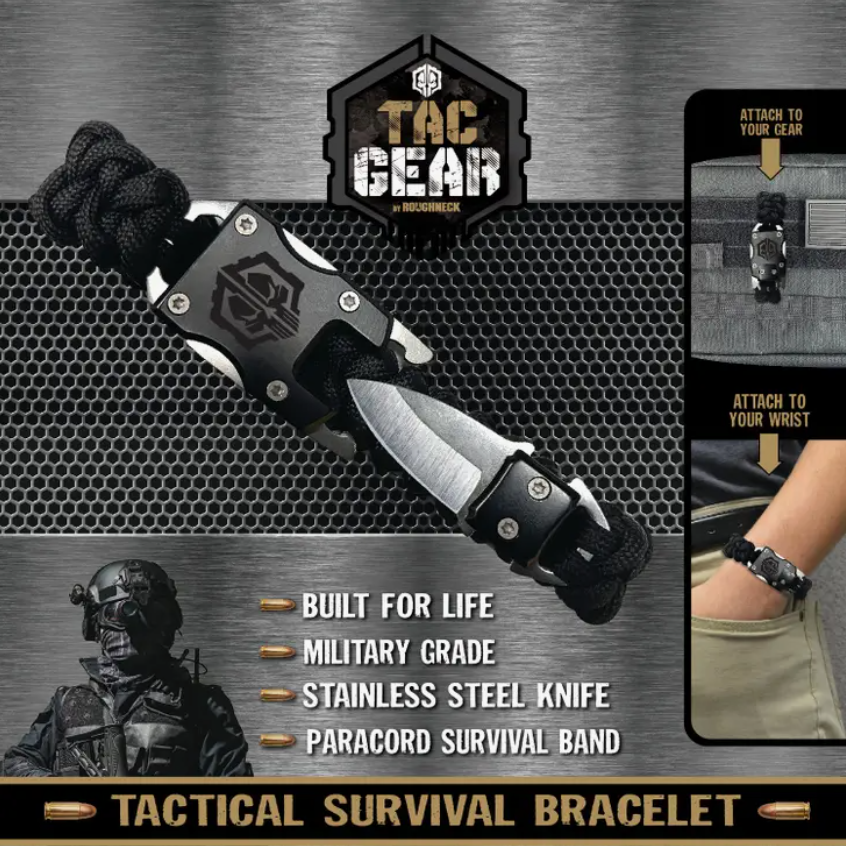 Tacgear By Roughneck Survival Bracelet Knife