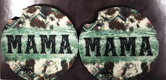 Tribal Pattern MAMA  car Coasters