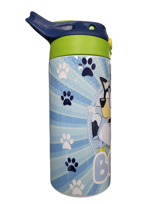 Bluey with Paw prints 12oz Flip Top Tumbler