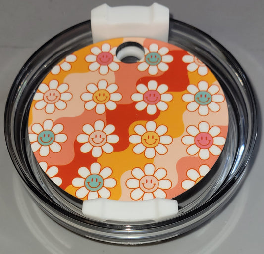 40 Oz  Daisy Wave  MDF Sublimation Tumbler Topper