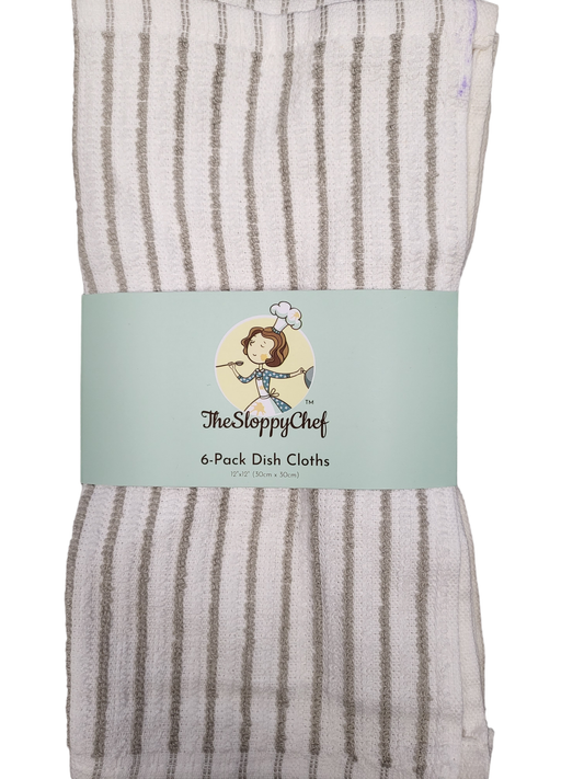 6 Pack Stripe Dish Towel