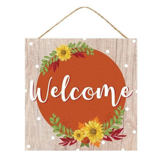 10"Welcome Orange Sign