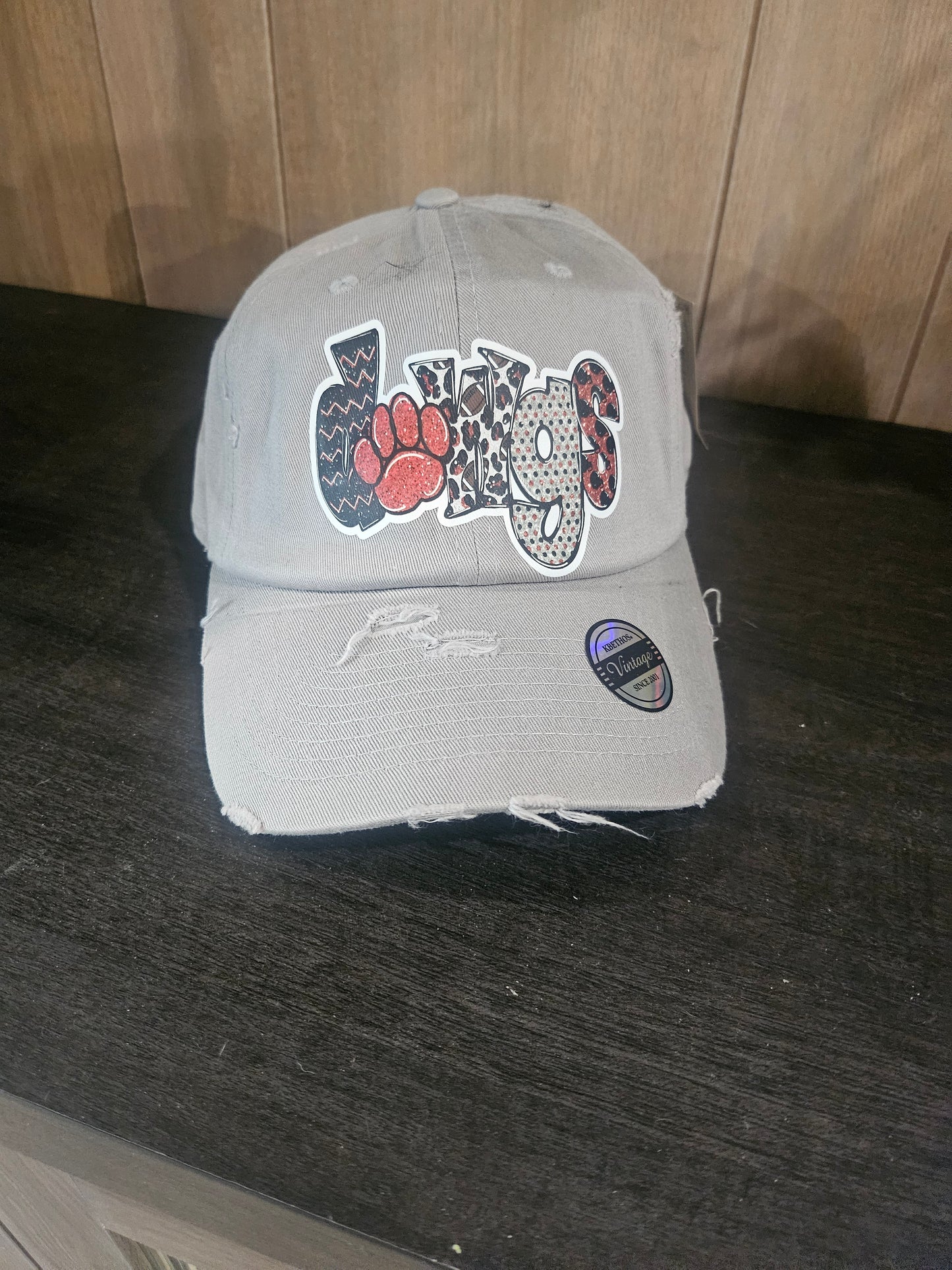 Doodle Script Dawgs Vintage Baseball Cap