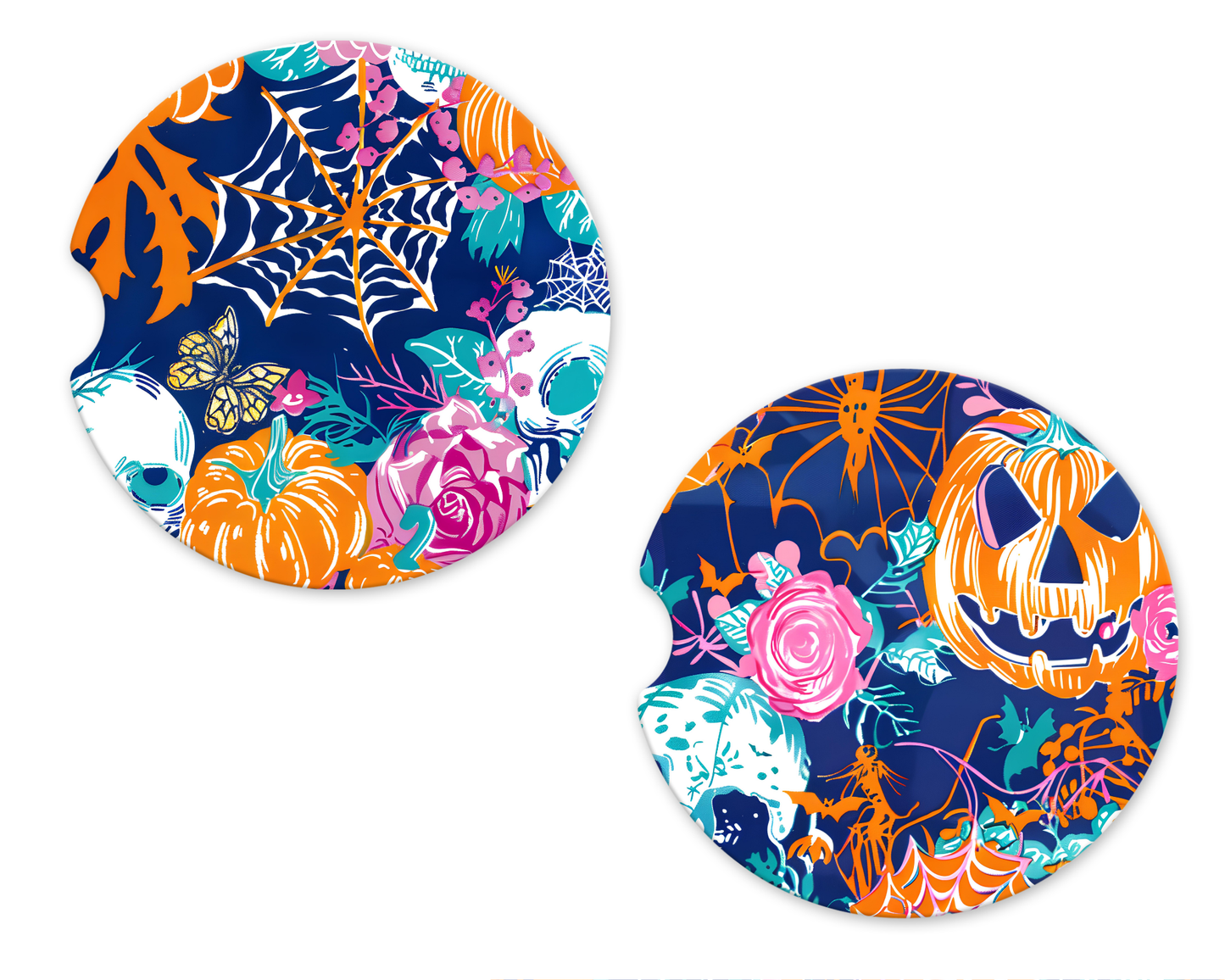 Preppy Skulls Car Coasters