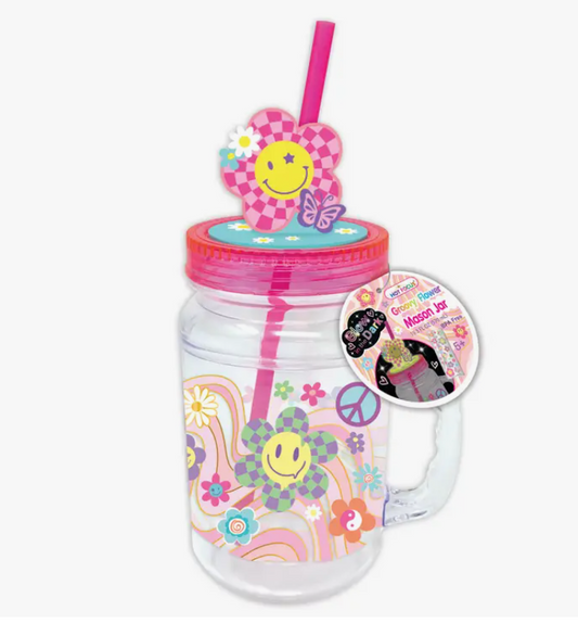 Mason Jar, Groovy Flower