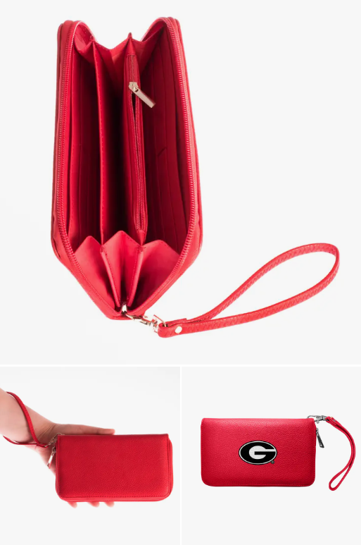 NCAA Georgia Bulldogs Zip Organizer Wallet Pebble