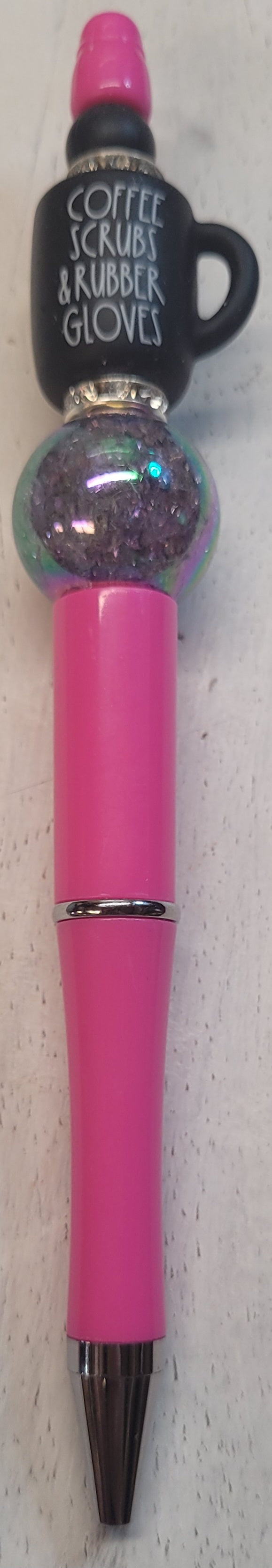 Royal Raspberry Latte Beaded Pen