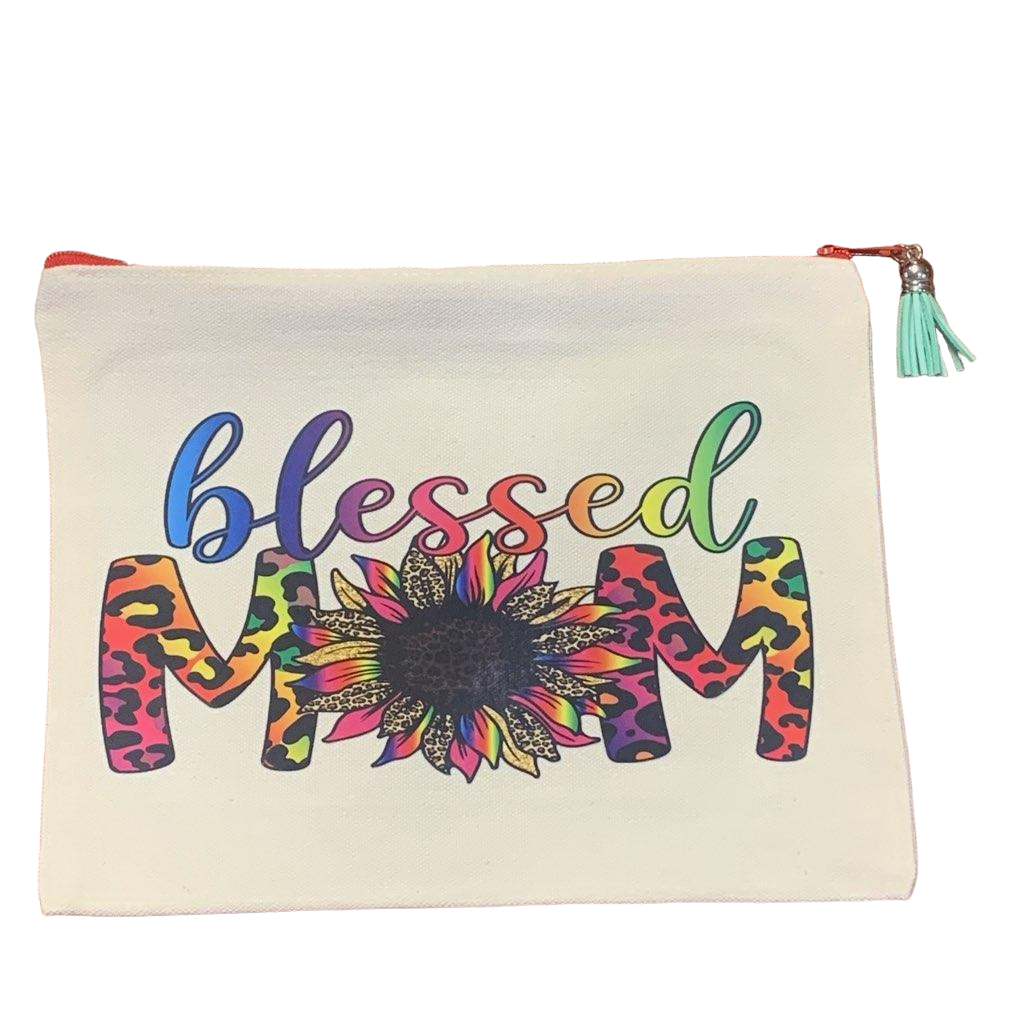 Colorful Religious  Quotes Zip Up Make Up
