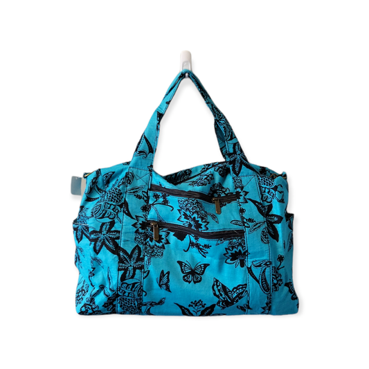 Dragonflies, Butterflies & Flowers Fabric Duffel Bag