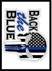 Back the Blue Punisher Decal