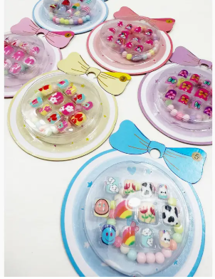 Press On Kids Nails Set with Bracelet