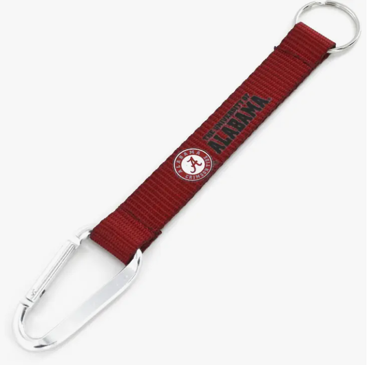 NCAA Alabama Crimson Tide Carabiner Lanyard Keychain