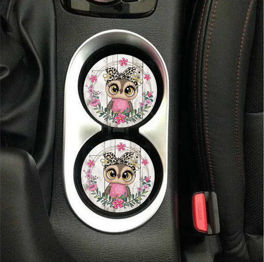 Cute Owl Car Coasters