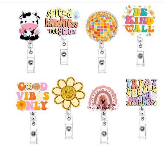 Cute Boho Badge Reels-Assorted Designs