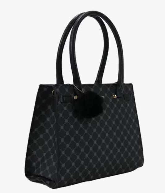 Black Signature Pattern Kelly Handbag