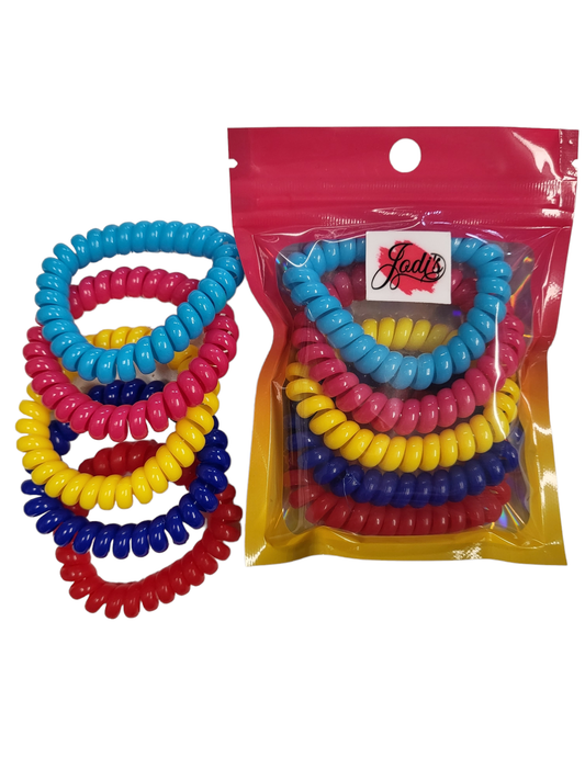 Set of 5 Colored Hair Ties Multi Pack #2