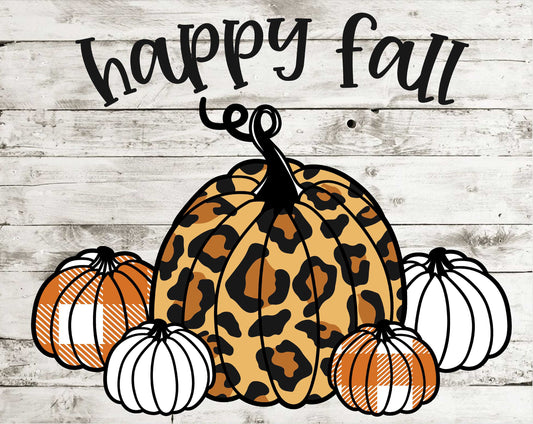 Happy Fall Pumpkins Metal Sign
