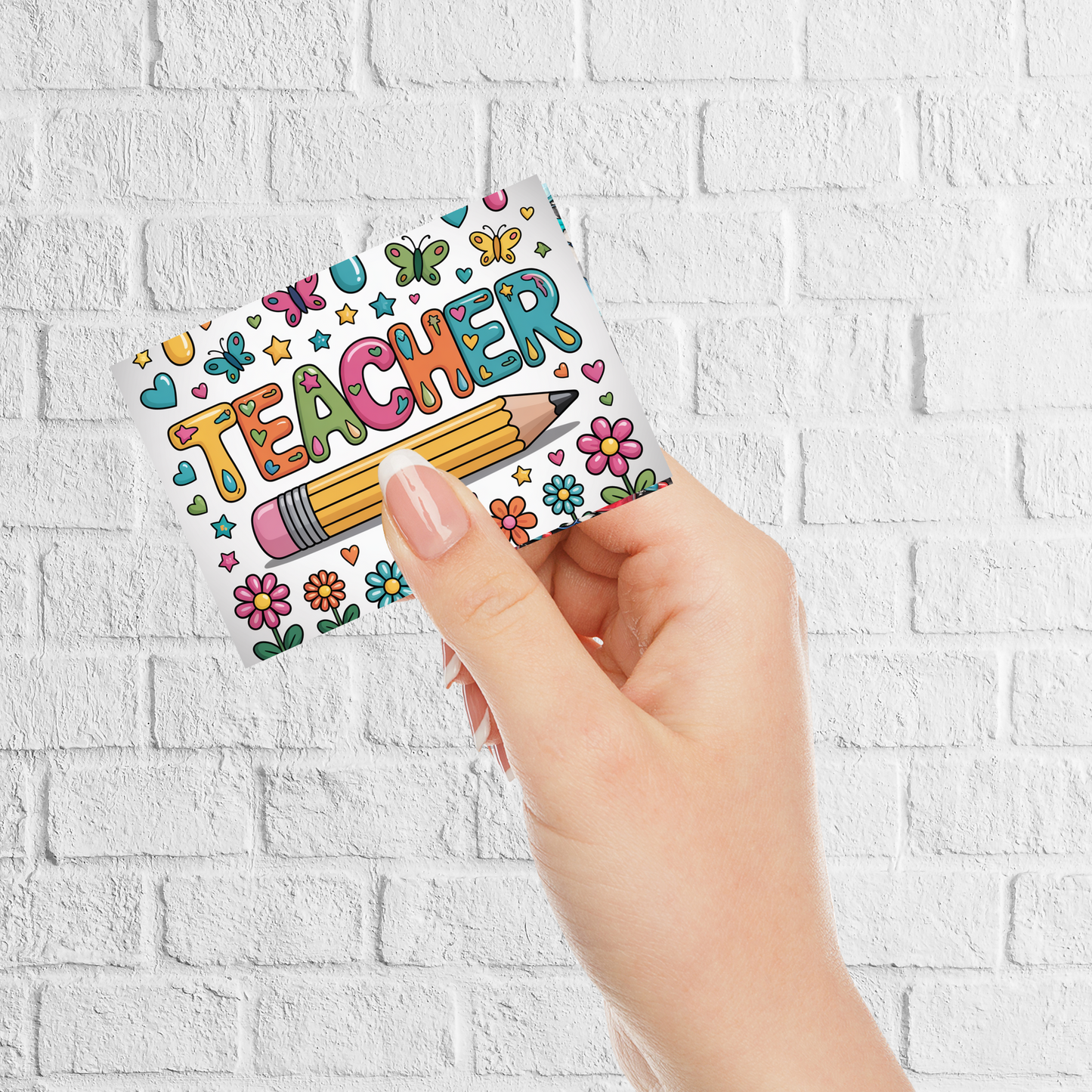 Assorted Design Teacher Magnet