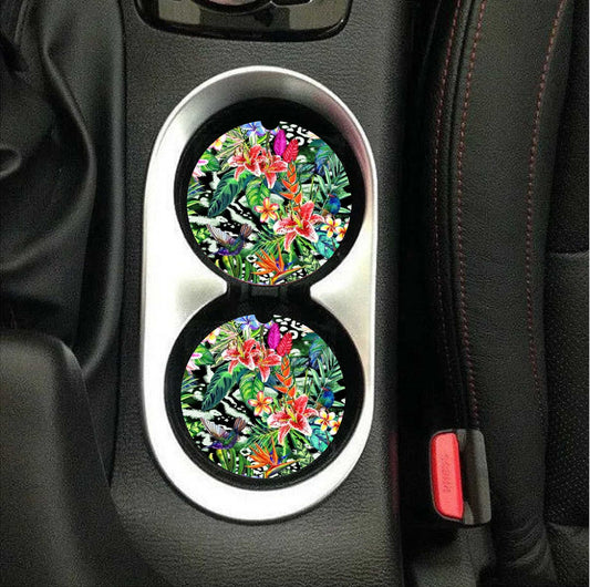 Safari Print Car Coasters