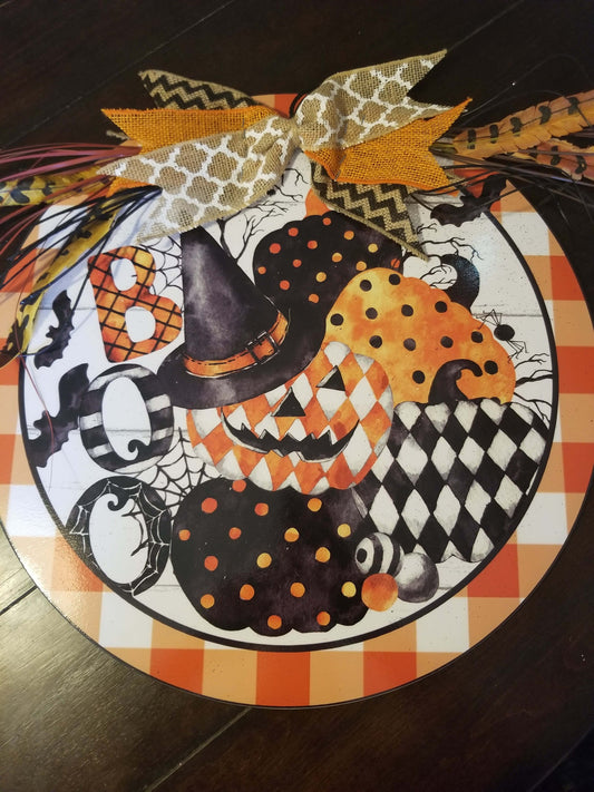 Boo Halloween Round Door Hanger