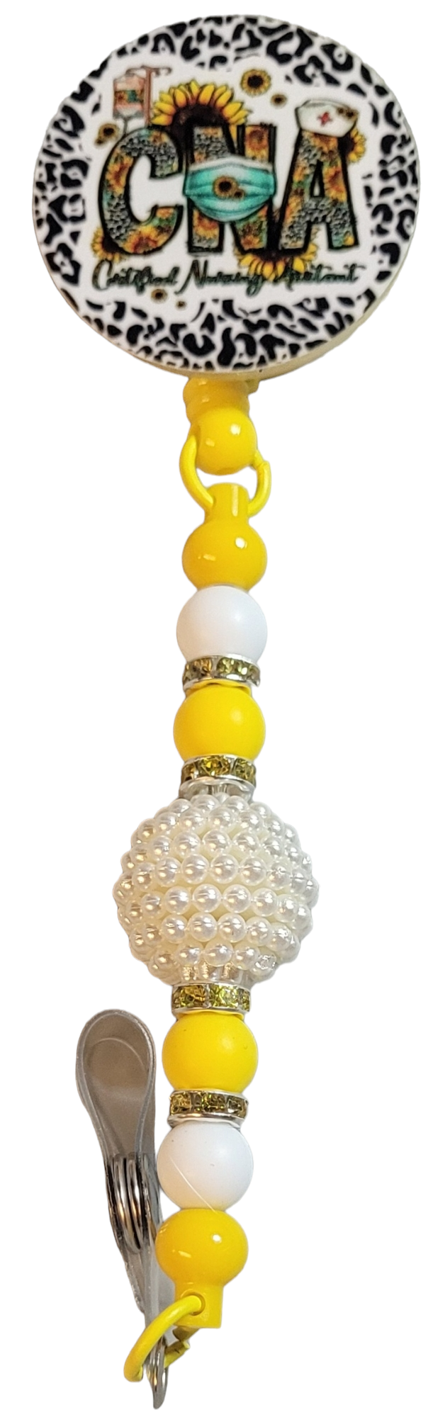 Animal Print Silicone Beaded Badge Reels-Choose Color