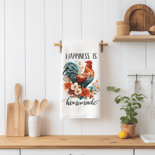 Happiness Is Homemade Tea Towel