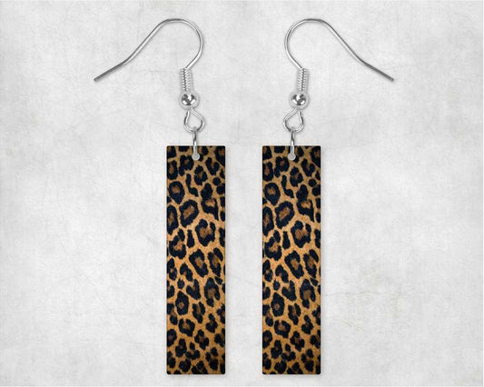 Leopard Bar Earrings