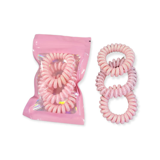 Just Pink Set of Three Hair Twisters