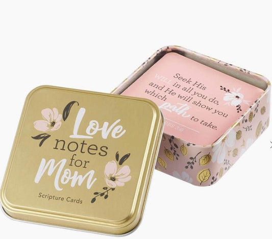 Love Notes for Mom Scripture Cards in a Tin