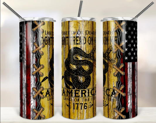 30oz Tumbler - Don't Tread On Me Flag